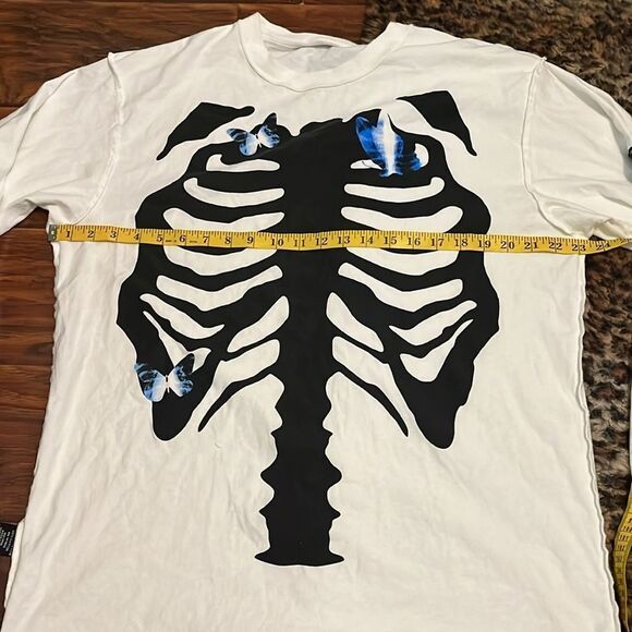 Blvck Scvle White Skeleton Graphic Reversible Design Casual Pullover Long Sleeve - Picture 5 of 12